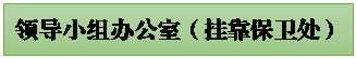 文本框: 领导小组办公室（挂靠保卫处）